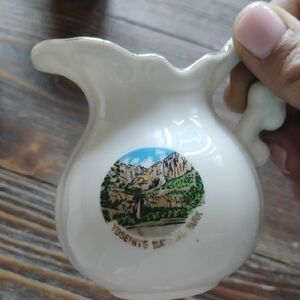 Yosemite National Park White Ceramic Pitcher